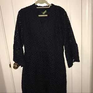 Banana Republic Navy Embroidered Dress